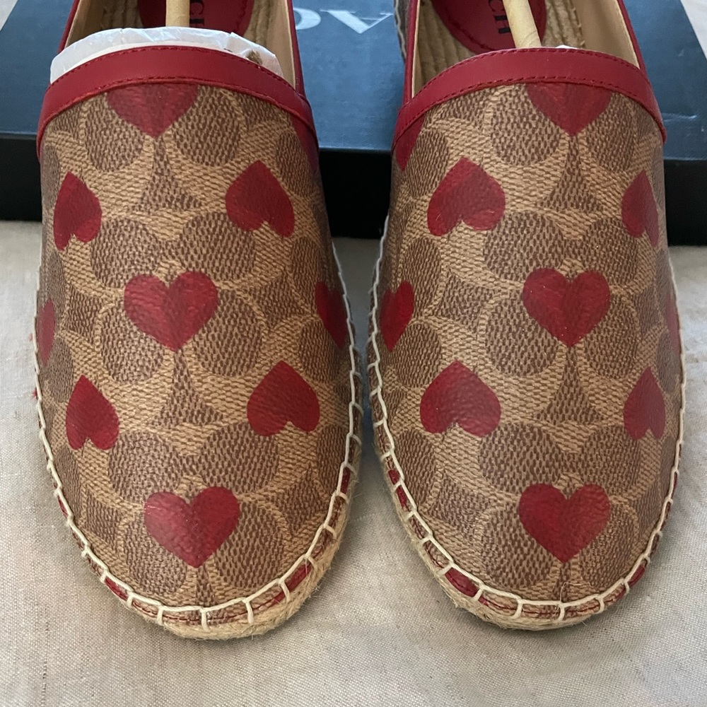 Coach espadrille Collins Red Valentine theme